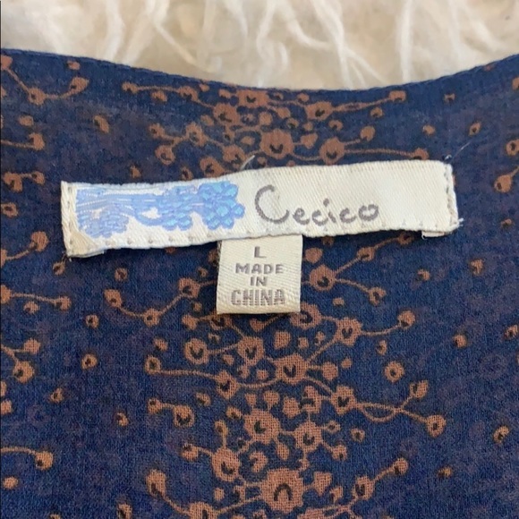 Cecico sheer v-neck ruffled blouse tank top - Picture 4 of 7